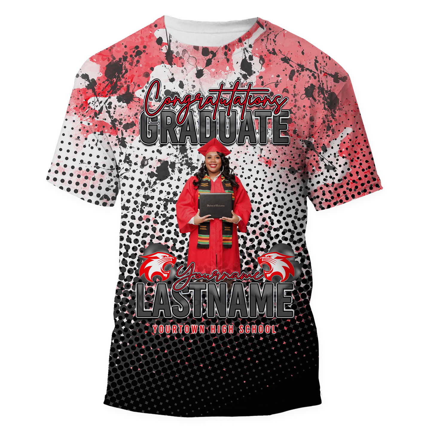 6 Grad All Over Premium Digital Print T-Shirt