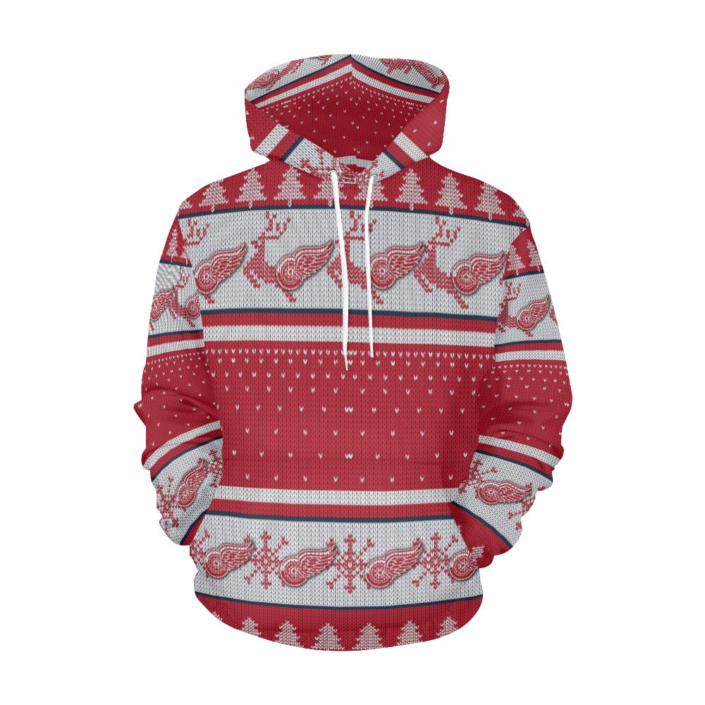 Red Wings All Over Print Hoodie