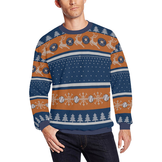 Astros Ugly Christmas Sweater All Over Print Crewneck Sweatshirt