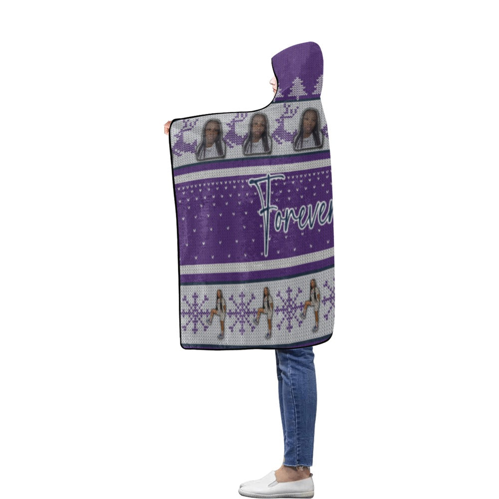Kayla Flannel Hooded Blanket 50''x60''